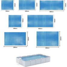 Chaoduo Shop Stil B Çapı 122CM Stili Yüzme Havuzu Örtüsü Dikdörtgen Yuvarlak Güneş Yaz Su Geçirmez Havuz Küveti Toz Açık Pe Kabarcık Film Battaniye Aksesuarı Havuz Örtüsü (Yurt Dışından)