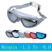 Chaoduo Shop Miyopi -5.5 Tarzı Yetişkinler Yüzme Gözlüğü Miyopi Dalış Maskesi Buğu Önleyici Sporlar Büyük Çerçeve Reçetesi Yüzme Gözlüğü Derece Optik Su Geçirmez Gözlükler (Yurt Dışından)