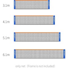 Chaoduo Shop 6,1 M Stili 6.1 *0.76M Standart Profesyonel Tenis Eğitim Ağı Badminton Ağı Açık Tenis Ağı Örgü Voleybol Ağı Çerçevesiz Egzersiz (Yurt Dışından)