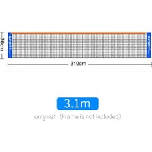 Chaoduo Shop 6,1 M Stili 6.1 *0.76M Standart Profesyonel Tenis Eğitim Ağı Badminton Ağı Açık Tenis Ağı Örgü Voleybol Ağı Çerçevesiz Egzersiz (Yurt Dışından)