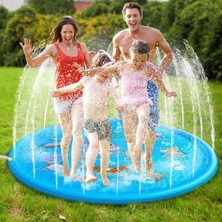 Chaoduo Shop BH61-100CM Stili cm Çocuklar Şişme Su Püskürtme Pedi Yuvarlak Su Sıçrama Oyun Havuzu Oyun Yağmurlama Mat Yard Açık Eğlence Yüzme Havuzları (Yurt Dışından)