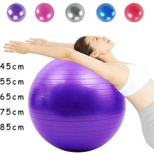 Chaoduo Shop Gümüş 75CM Tarzı Yoga Topu Pilates Fitness Kalınlaşmış Patlamaya Dayanıklı Egzersiz Ev Spor Salonu Denge Topu Jimnastik Egzersizi Pvc Top cm (Yurt Dışından)