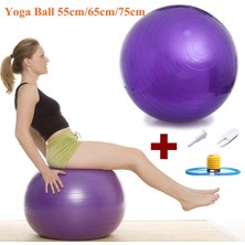 Chaoduo Shop 75CM Mavi Stil 55CM 65CM 75CM Yoga Topu Pvc Kalınlaştırıcı Fitness Topu Yoga Topu Pilates Topu (Yurt Dışından)