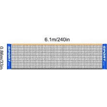 Chaoduo Shop 6,1 M Stili M Standart Profesyonel Tenis Eğitim Ağı Katlanabilir Basit Açık Badminton Tenis Eğitim Ağı Çerçevesiz (Yurt Dışından)