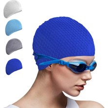 Chaoduo Shop Gök Mavisi Yüzme Gözlüğü Stili Yüzme Gözlük Yüzmek Caps Set Silikon Uzun Saç Kadınlar Büyük Şapka Yüzmek Gözlük Erkekler Natacion Yetişkinler Çocuklar Için Dalış Ekipmanları (Yurt Dışından)