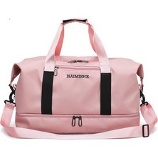 Chaoduo Shop C Tarzı Pembe Tarzı Parlak Spor Çantası Kuru Islak Seyahat Spor Çantası Erkekler Için Tas Çanta Kadın Naylon Bagaj Çantası Ayakkabı ile Cep Seyahat Sac De Sport (Yurt Dışından)