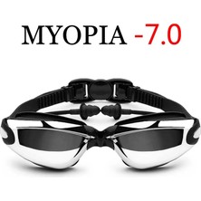 Chaoduo Shop Miyopi Siyah -7.0 Tarzı Yetişkinler Dalış Gözlükleri Miyopi Kulak Tıkacı Su Geçirmez Erkekler Arena Natacion Optik Yüzmek Gözlük Sis Önleyici Reçete Yüzme Gözlükleri (Yurt Dışından)