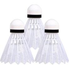 Chaoduo Shop Beyaz 12 Adet Tarzı Uttlecocks Dayanıklı Plastik Badminton Raketle Kapalı Doğa Sporları Badminton Topları Rüzgar Geçirmez Raketle (Yurt Dışından)