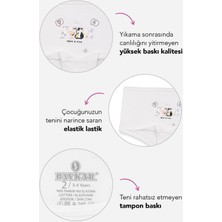 Baykar Kız Çocuk Pamuklu Renkli Baskılı Likralı Boxer 3'lü Paket 5362 Renkli