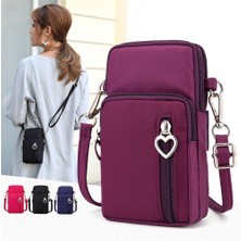 Kensen Shop Siyah Stil Kadın Moda Omuz Çantası Oxford Su Geçirmez Çanta Bilek Kılıfı Cüzdan Spor Müzik Cep Telefonu Çantası Kızlar Için Crossbody Çanta (Yurt Dışından)