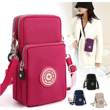Kensen Shop Siyah Stil Kadın Moda Omuz Çantası Oxford Su Geçirmez Çanta Bilek Kılıfı Cüzdan Spor Müzik Cep Telefonu Çantası Kızlar Için Crossbody Çanta (Yurt Dışından)
