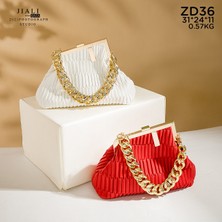 Kensen Shop No.7 Tarzı 31X24X11CM 2022 Sıcak Satış Kadın Moda Düz Renk Eski Postacı Çantası Yüksek Li Pu Deri Zincir Çanta (Yurt Dışından)
