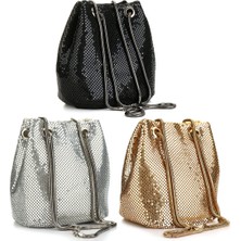 Kensen Shop Şerit 3 Stili Moda Kadın Pullu Crossbody Çanta ile Kova Omuz Çantası Akşam Partisi Şerit Altın Çanta Kız Çanta Kadın Manşonlar Bolsos (Yurt Dışından)