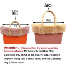 Kensen Shop Khaki Mini Style Huntfun New 8 Colors Faux Rex Rabbit Fur Plush Furry Trim For O Bag Thermal Plush Decoration Fit Classic Big Mini Obag In Winter (Yurt Dışından)