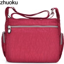 Kensen Shop Gül Kırmızı Tarzı Kadın Üst-Kolu Omuz Çantası Tasarımcı Çanta Ünlü Naylon Kadın Günlük Alışveriş Tote Hobos Crossbody Çanta Messenger Çanta (Yurt Dışından)