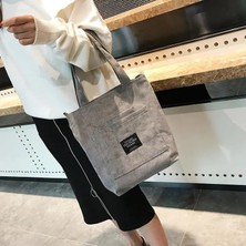 Kensen Shop Bordo Tarzı Kadın Kadife Omuz Çantaları Çizgili Kumaş Kumaş Çanta Rahat Zip Tote Kanvas Crossbody Çanta Bayanlar Için Sevimli Alışveriş Çantası (Yurt Dışından)