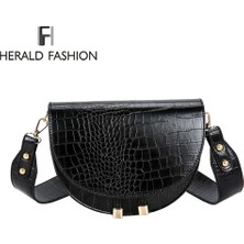 Kensen Shop Mavi Stil 21X5X16CM Lüks Moda Kadın Crossbody Çanta Timsah Yarım Daire Eyer Çantalar Bayan Çanta Tasarımcısı Için Yumuşak Deri Omuz Çantaları (Yurt Dışından)