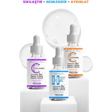 PROCSIN Üçlü Serum Paketi (C Vitamini - Kolajen - Hyaluronik Asit Serumu)