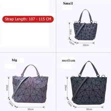 Kensen Shop Mat5 Altın Tarzı KÜÇÜK22X12X17CM Aydınlık Bao Büyük Çanta Wome Için Holografik Yansıtıcı Geometrik Çantalar Kapitone Omuz Çantaları Kadın Çanta Bolsa Feminina (Yurt Dışından)