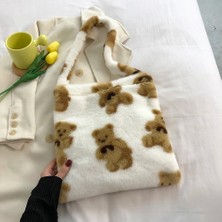 Kensen Shop Deve Çiçeği Stili 2021 Winter Cow Print Underarm Bags For Women Soft Pluk Leopard Small Shoulder Bags Female Warm Fluffy Tote Bags Bolsas (Yurt Dışından)