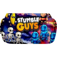 Kensen Shop No.13 Tarzı 3D Oyun Stumble Guys Kalem Kutusu Öğrencileri Çocuk Erkek Kız Oxford Su Geçirmez Karikatür Anime Çift Saklama Çantası (Yurt Dışından)