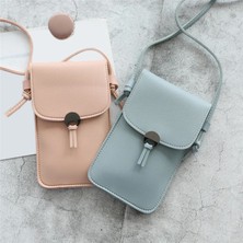 Kensen Shop Koyu Yeşil Stil Transparent Touch Screen Retro Simple Mobile Phone Bag Women Pu Chain Messenger Bags Small Flap Bag Moulder Bag (Yurt Dışından)