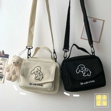 Kensen Shop Güneş Gözlüğü ve Çanta Stili Kadın Postacı Çantaları Bayanlar Kanvas Baskılı Sevimli Zarf Çanta Bayan Tatlı Karikatür Öğrenci Omuz Çantası (Yurt Dışından)