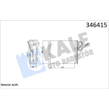 Kale Kalorifer Radyatörü Logan 05 Duster 10 Sandero 10 170X158 6001547484