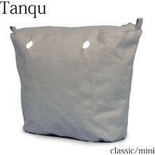 Kensen Shop Beige Grey Mini Style Tanqu New Waterproof Inner Bag Organizer Insert Zipper Pocket For Classic Mini Obag Canvas Material For O Bag (Yurt Dışından)