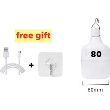Xiyu Shop 80W. USB Şarj Edilebilir LED Acil Durum Işıkları Ev Açık Taşınabilir Fenerler Acil Durum Lambası Ampul Pil Fener Barbekü Kamp Işığı (Yurt Dışından)