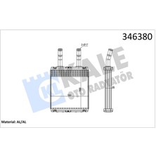 Kale Kalorifer Rdayatörü Brazing Accent 94-99 -Getz 1.3 02-06 167X165X26 9722122000-9722122001