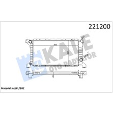 Kale Motor Su Radyatoru Transıt T12 T15 92 98 1 Sıra Alb Kısa Tıp Olcu 600 331 34 92VT8005A1A-92VT80