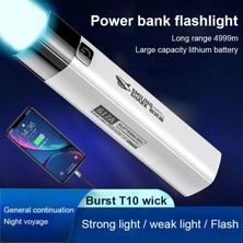 Xiyu Shop Siyah 2 In Lm Mini Torch Güç Bankası Ultra Parlak Taktik LED El Feneri Dış Aydınlatma USB Şarj Kablosu ile 3 Mod (Yurt Dışından)