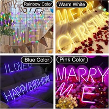 Xiyu Shop P Tarzı No.5 Boyutu Romantik Mektup Neon Işık LED Alfabe Kalp Numarası Dekoratif Lamba Bar Reklam Logosu Parti Yatak Odası Aralık Gece Lambası (Yurt Dışından)