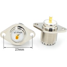 Xiyu Shop L16 Uhf SO239 Dişi 2 Delikli Dişi Jak, Eşkenar Dörtgen Flanşlı Lehimleme Paneli Rf Konnektör Soketi Dişi Anten Konektörü (Yurt Dışından)