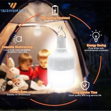 Xiyu Shop 200W USB Şarj Edilebilir LED Acil Durum Işıkları Ev Açık Taşınabilir Lanterw Acil Durum Lambası Ampul Pil Fener Barbekü Kamp Işığı (Yurt Dışından)