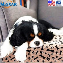 Shanhua Shop Turuncu-Kemik Stili 80X90CM Su Geçirmez Yeniden Kullanılabilir Köpek Yatak Paspasları Köpek Idrar Pedi Yavru Işemek Pet Eğitim Için Hızlı Emici Ped Halı Abd Stok (Yurt Dışından)