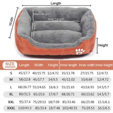 Shanhua Shop Sarı Stil M 58CMX45CMX14CM S-3xl 19COLORS Büyük Pet Kedi Köpek Yatağı Sıcak Rahat Köpek Evi Yumuşak Polar Yuva Köpek Sepetleri Mat Su Geçirmez Kulübesi Chew Geçirmez Köpek Yatağı (Yurt Dışından)