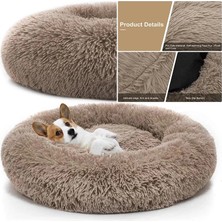 Shanhua Shop Sıcak Beyaz Tarzı 50CM Pet Köpek Yatağı Rahat Donut Sarılma Yuvarlak Köpek Kulübesi Ultra Yumuşak Yıkanabilir Köpek ve Kedi Yastık Yatağı Kış Sıcak Kanepe (Yurt Dışından)