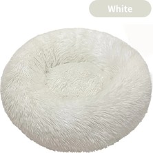 Shanhua Shop Beyaz Stil M-60CM Pet Yatak Köpek Kedi Yuvarlak Sıcak Uyku Mat Uzun Peluş Köpek Yastık Taşınabilir Kedi Malzemeleri Kediler Yuva Kanepe Köpek Aksesuarları (Yurt Dışından)