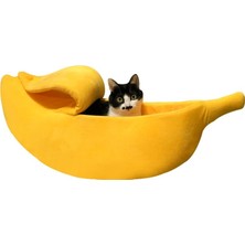 Shanhua Shop Açık Gri Tarzı 40X15X10CM Muz Kedi Yatak Evi Sevimli Muz Köpek Yastık Kulübesi Sıcak Yumuşak Pet Bahis Kedi Malzemeleri Kediler Yavru Kediler Için Mat Yataklar (Yurt Dışından)