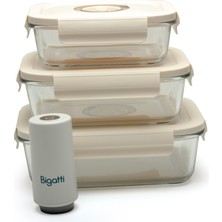 Bigatti Krem 1.480 ml Vakumlu Saklama Kabı
