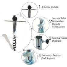 Emek Plaj Şemsiye Kazığı 6 Burgulu Yeni Tasarım (3cm E Kadar Uygun)