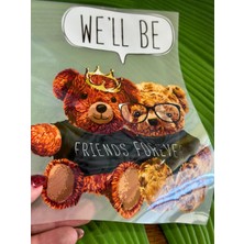 Gönülden Tasarım 20X16 cm Ütü Ile Yapışan Ayı Kardeşler Transfer Baskı Arma