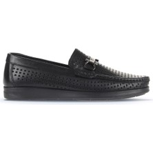 Bueno Shoes Siyah Deri Erkek Loafer 21MA84