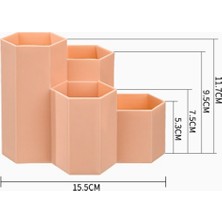 Sant Kuee Santkuee Ofis Kırtasiye Çok Fonksiyonlu Altıgen Kalem Tutucu Kalem Saklama Kutusu Altıgen Petek Tasarımı (Turuncu Sarı) (Yurt Dışından)