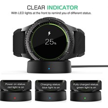 Sant Kuee  Gear S3 Frontier S2 Için Kablosuz Hızlı Şarj Cihazı Galaxy Watch Için Şarj Cihazı (Yurt Dışından)