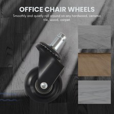 Sant Kuee 5 Adet Yedek Sandalye Caster Tekerlekler 2 Inç, Geçmeli Köklü Ağır Hizmet Tekerlekleri 7/16 x 7/8 Inç, Sessiz ve Pürüzsüz Yuvarlanma (Yurt Dışından)