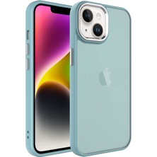 Alan Tech iPhone 14 Uyumlu Buzlu Sert Pc Zore May Kapak-Mavi