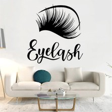 Longbang Shop Kahverengi Tarzı Xl Boyutu Karikatür Kirpik Ev Dekor Modern Akrilik Dekorasyon Dekor Oturma Odası Yatak Odası Çıkarılabilir Duvar Sanatı Mural (Yurt Dışından)